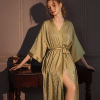 MOONLIT DREAM - Elegant Satin Nightwear for Women Long Outer Robe