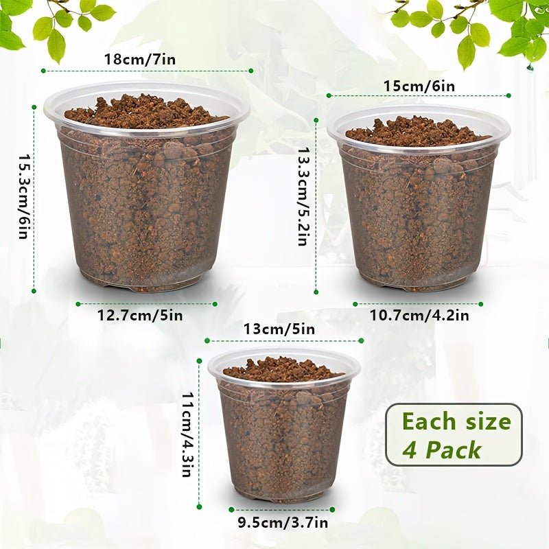 CLEARROOT SET – Transparent Nursery Pots for Easy Root Monitoring