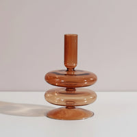 AURAVINE - Minimalist Glass Candle Holder Vase Decorative Art Piece
