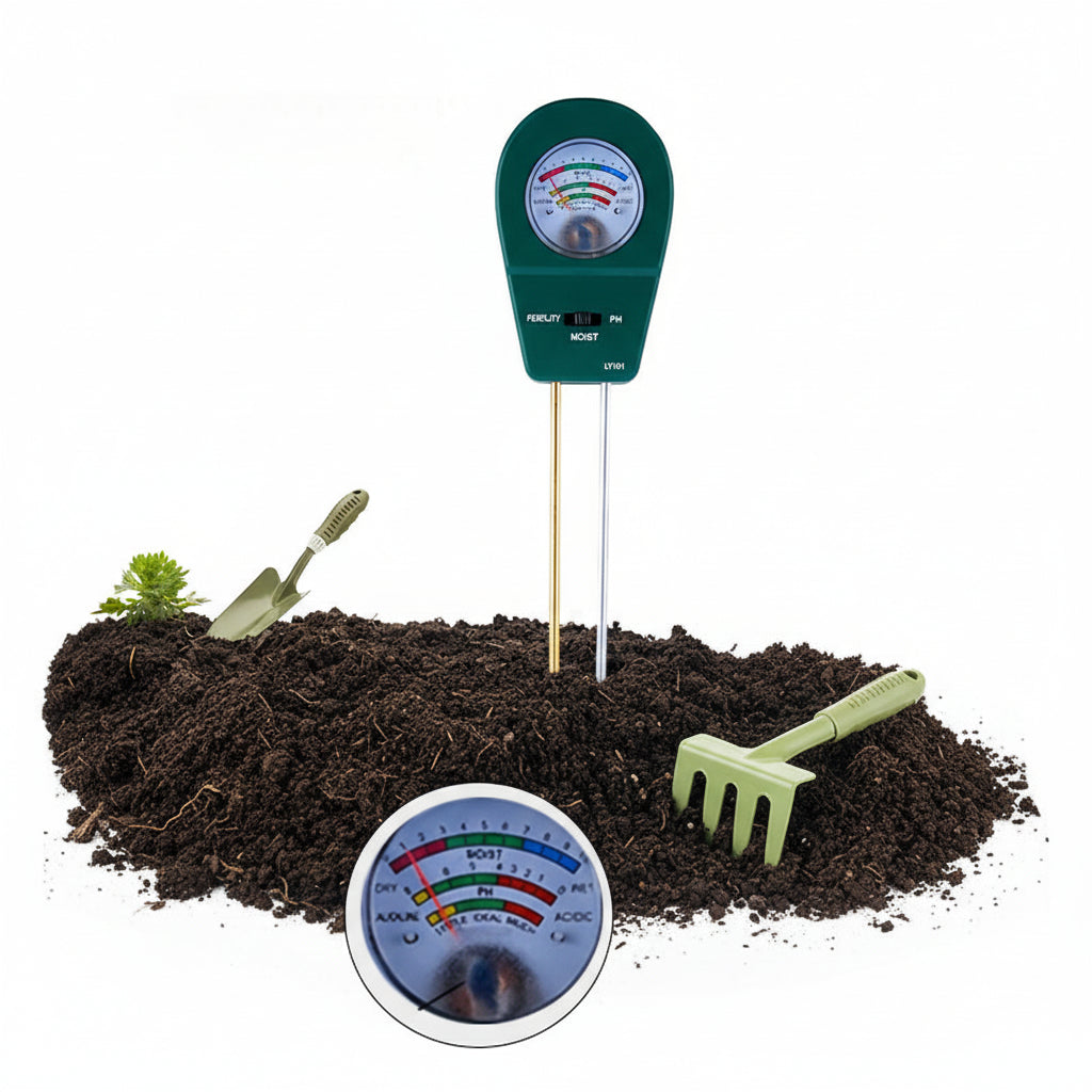 SOILTRIO – 3-in-1 Soil Moisture, Fertility & pH Tester