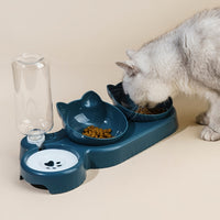 CATNIBBLE - Tilted Bowls with Gravity Water System and Protective Neck Design