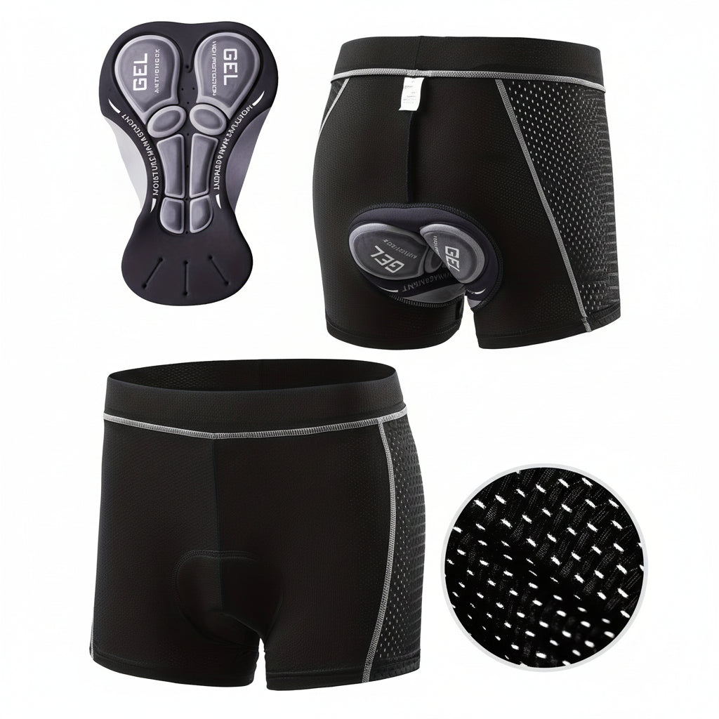 PEDALFIT - Elastic Waistband Bike Shorts for Men, All-Season Mountain & Road Riding