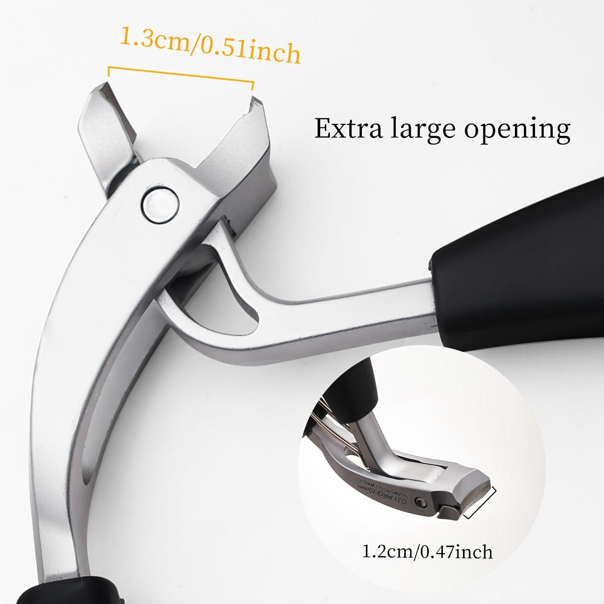 CUTIQUE - 1pc G31 Nail Clippers Ergonomic Long Handle Stainless Steel