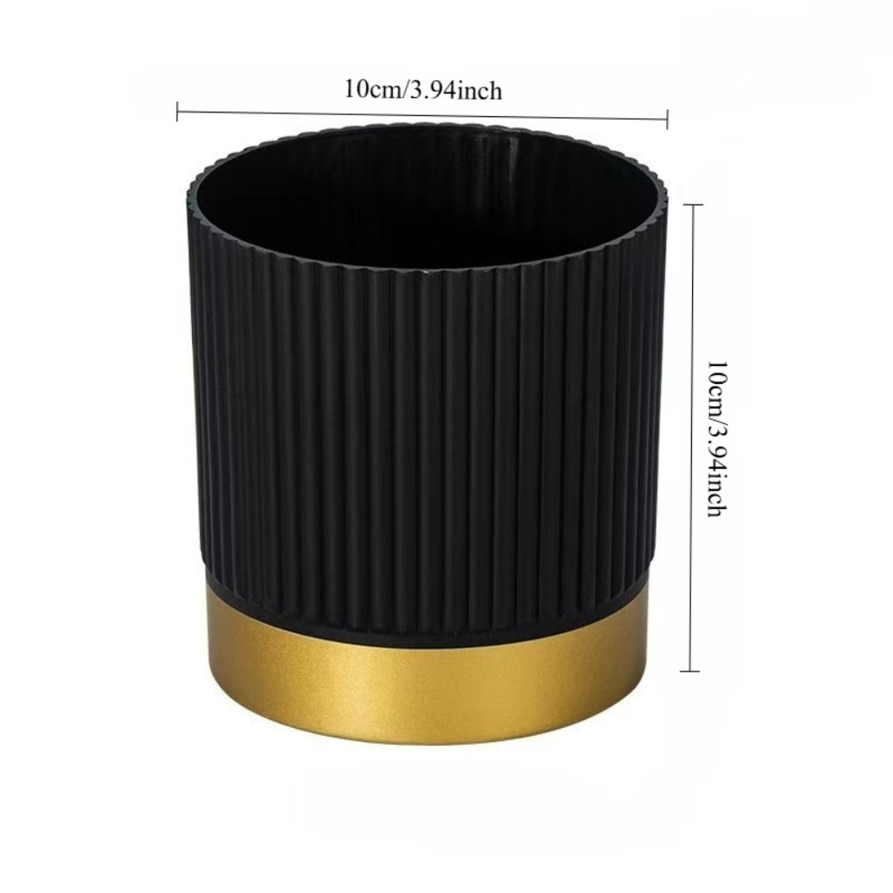 NORDIPOT – Modern Striped Planter for Elegant Indoor Plant Display