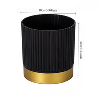 NORDIPOT – Modern Striped Planter for Elegant Indoor Plant Display