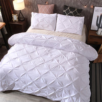 SOFTPLEA – 3pcs Pleated Comfort Duvet Cover Set