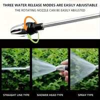AQUABLAST - High-Pressure Garden Water Gun with Foam Cannon and Long Handle Sprayer
