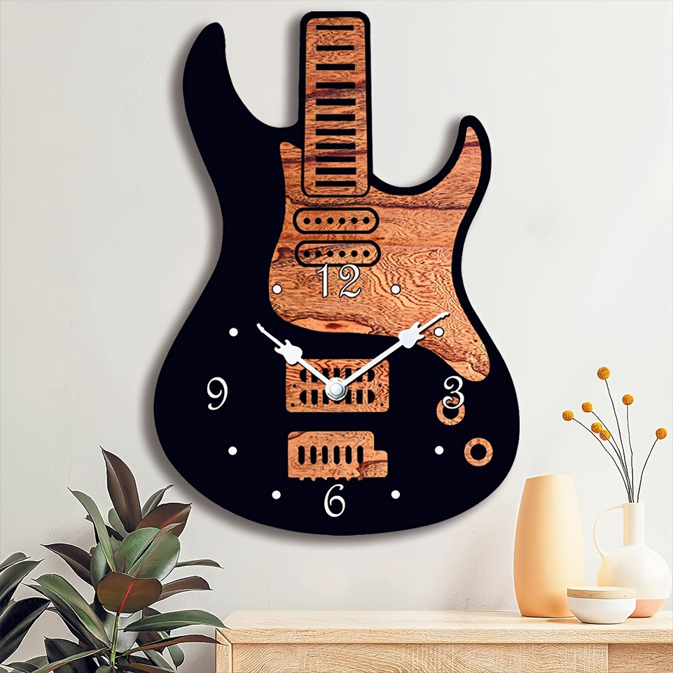 MELODYTIME – Artistic Guitar Wall Clock for Music Lovers