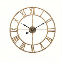 SERENETIME - Vintage Round Silent Wall Clock Metal Frame for Bedroom