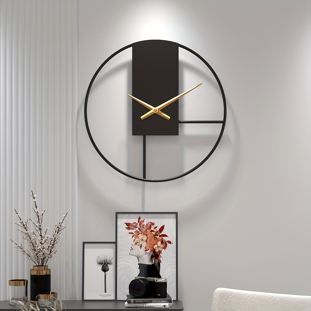 MODERNIX ROUND – 16-Inch Minimalist Metal Wall Clock