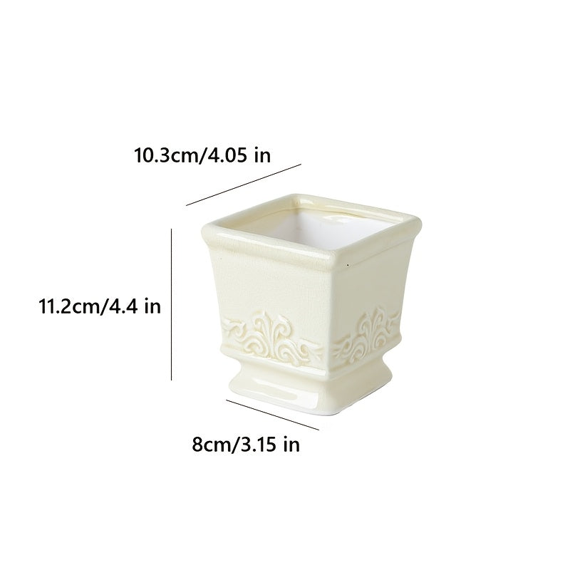 CERABOX – Vintage Ceramic Planter for Elegant Indoor Plant Display