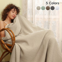 CLOUDWEAVE – Lightweight Waffle Throw Blanket for Cozy All-Season Comfort
