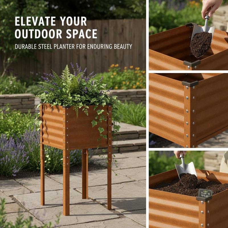 STEELTOWER – Weather-Resistant Modern Planter