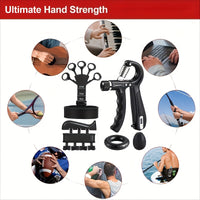 GRIPMASTER KIT – 5-Piece Hand & Forearm Strength Trainer