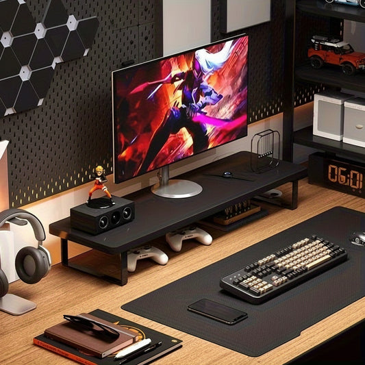 MODURA - Carbon Steel Supported Desktop Monitor Stand & Organizer