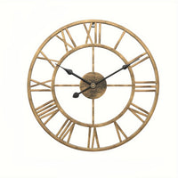 SERENETIME - Vintage Round Silent Wall Clock Metal Frame for Bedroom