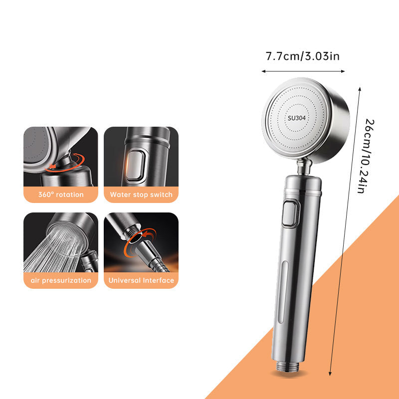 STEELRAIN – Powerful Stainless Steel Handheld Shower Head
