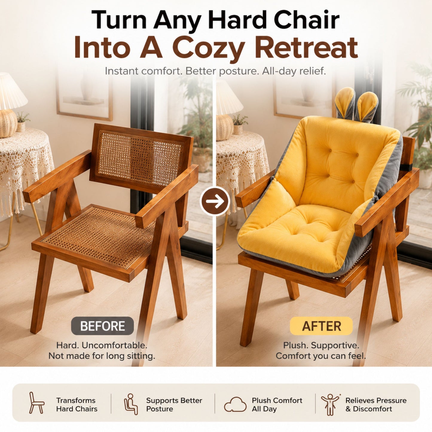 SEATRELIEF – ergonomiczna poduszka na kość ogonową dla bezbolesnego siedzenia
