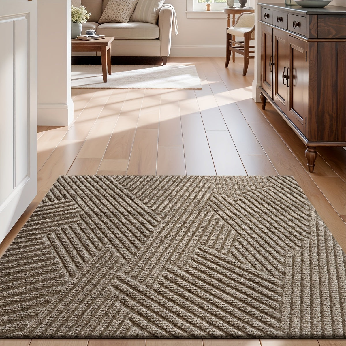 ENTRYSTYLE - Solid Color Durable Non-Slip Door Mat