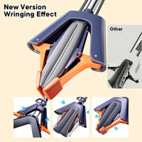 CLEANFLOW - High-Absorbency Sponge Squeeze Mop for Bathroom & Floors