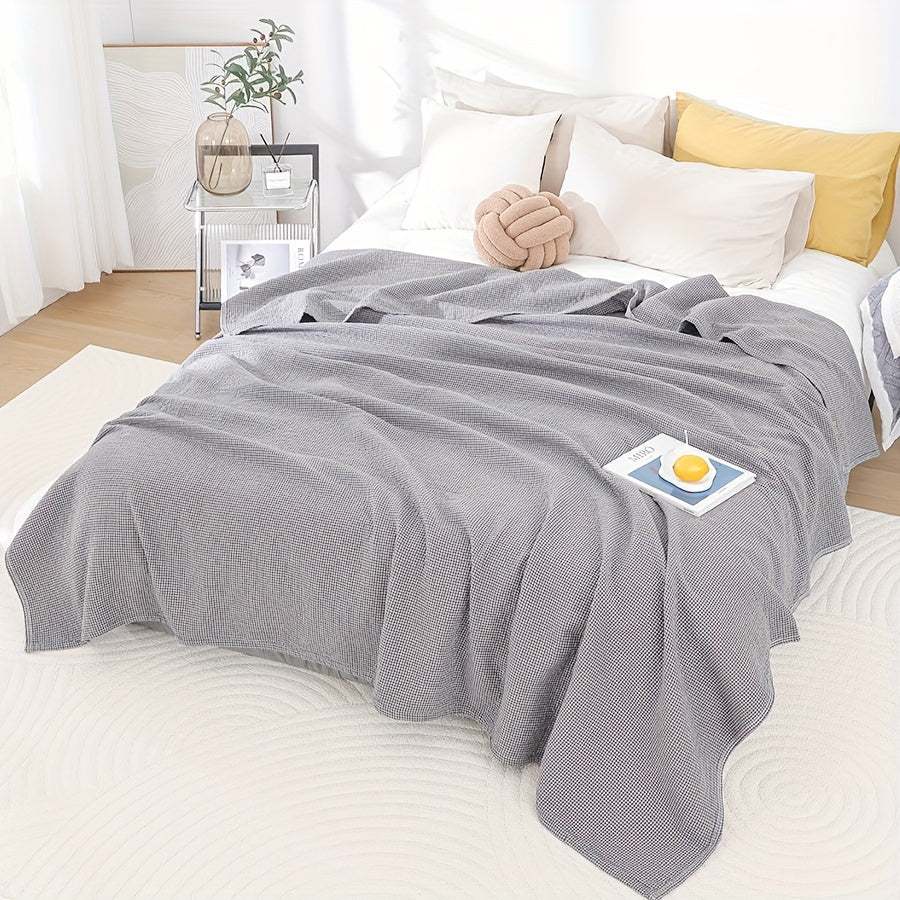 COOLPLAID – Cotton Checkered Multifunction Blanket