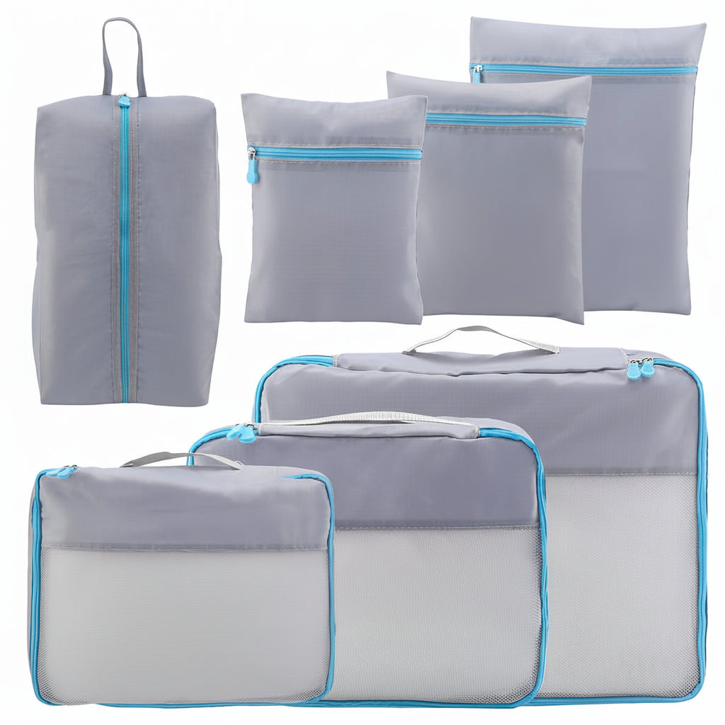 JOURNEASY - Portable 7pcs Suitcase Organizing Bag Set for Travel