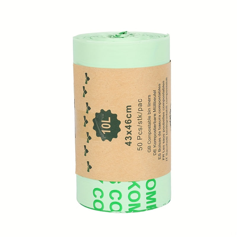 ECOBINZ - Extra Thick Compostable Food Waste Bags 6L/8L/10L/30L 3 Gallon, 50/25 Count Roll