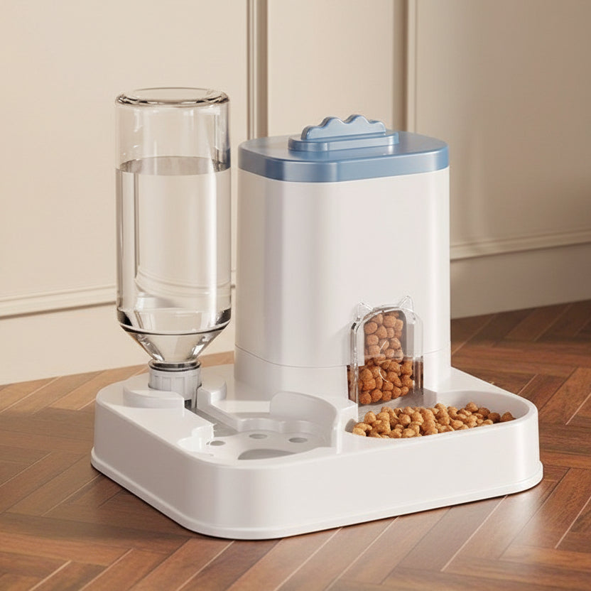 AQUAFEED - Durable Automatic Pet Hydration & Feeding Station, Easy to Clean