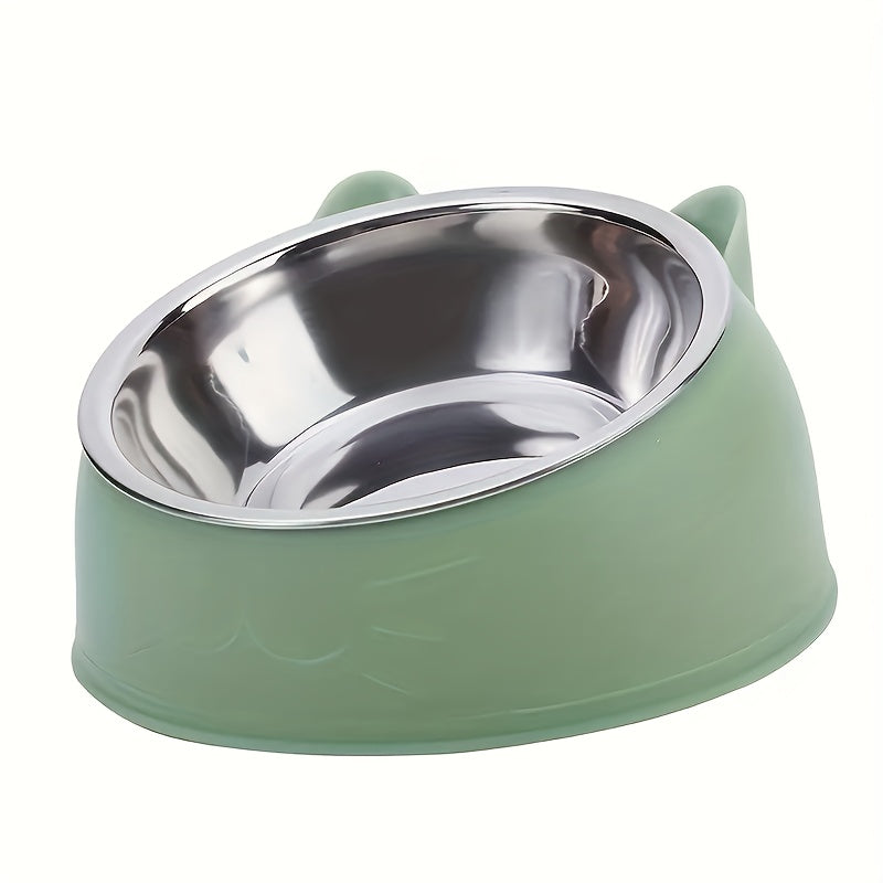 FELIFRESH - Elevated Pet Feeding Bowl Stainless Steel 2-in-1 Dish