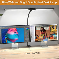 GLOWNEST - Modern USB Powered Dual-Head LED Table Lamp with Flexible Gooseneck