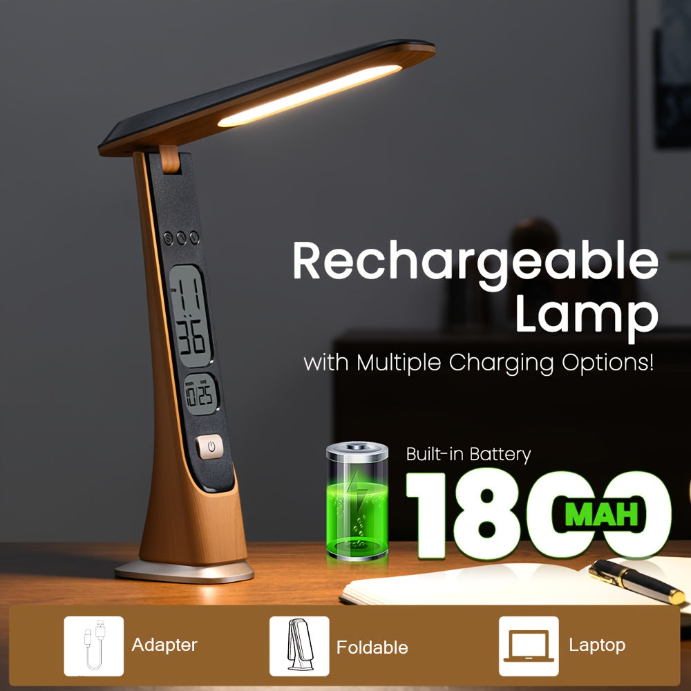 FLEXILUX – Foldable Portable LED Desk Lamp with Time Display