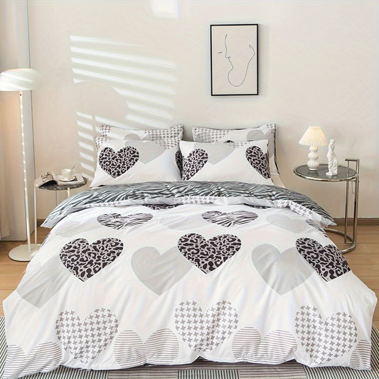 VIVAPRINT – 3pcs Multicolor Pattern Duvet Cover Set