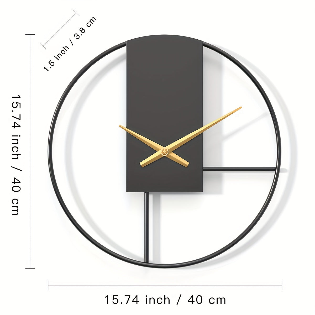MODERNIX ROUND – 16-Inch Minimalist Metal Wall Clock