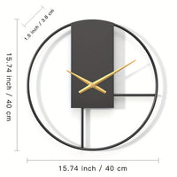 MODERNIX ROUND – 16-Inch Minimalist Metal Wall Clock