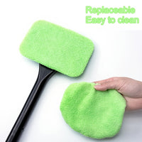 AUTOCLEAR - Long Handle Car Windshield Brush with Interior Glass Wiper