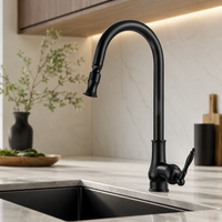 BRONZEFLOW – Antique Bronze Pull-Out Kitchen Faucet with Touch Control