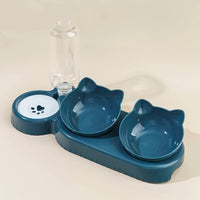 CATNIBBLE - Tilted Bowls with Gravity Water System and Protective Neck Design