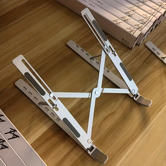ALUMIPRO - Adjustable Aluminum Laptop Stand Foldable Desk Accessory