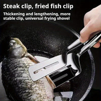 STEAKCLIP – Multi-Function Stainless Steel Tongs with Spatula Control