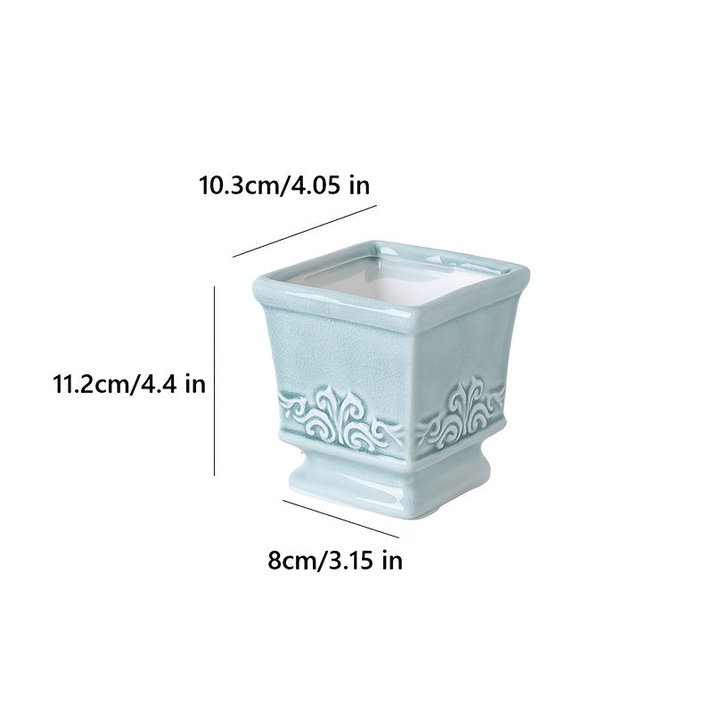 CERABOX – Vintage Ceramic Planter for Elegant Indoor Plant Display