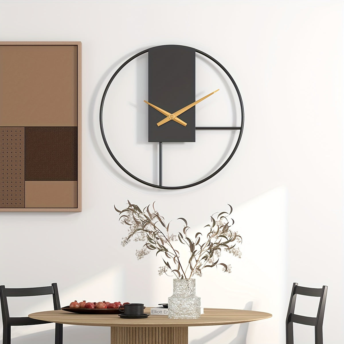 MODERNIX ROUND – 16-Inch Minimalist Metal Wall Clock