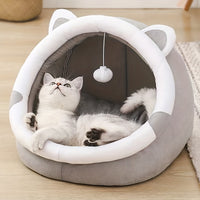 FELLPOD - Soft Cozy Cat Cave Bed Cute Plush Hideout for Cats