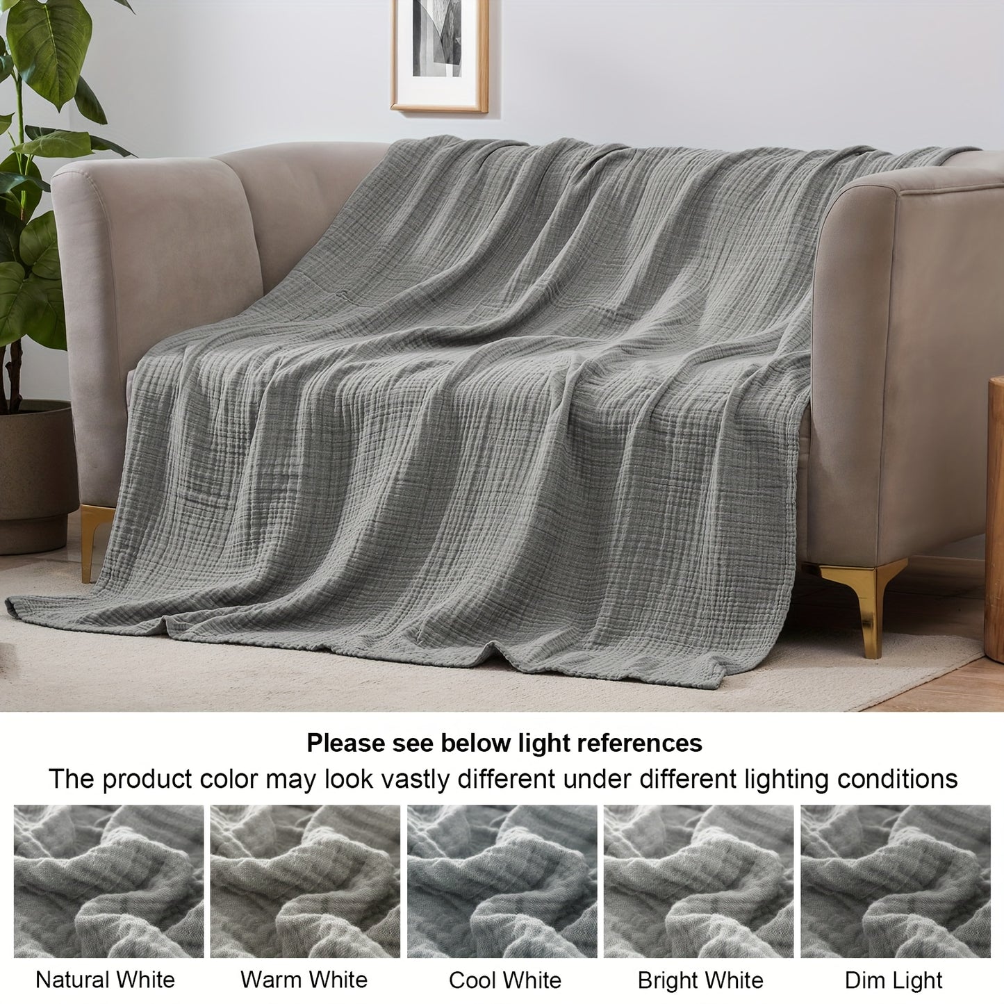 CLOUDSOFT - Ultra-Soft Cotton Blanket for Breathable Everyday Comfort