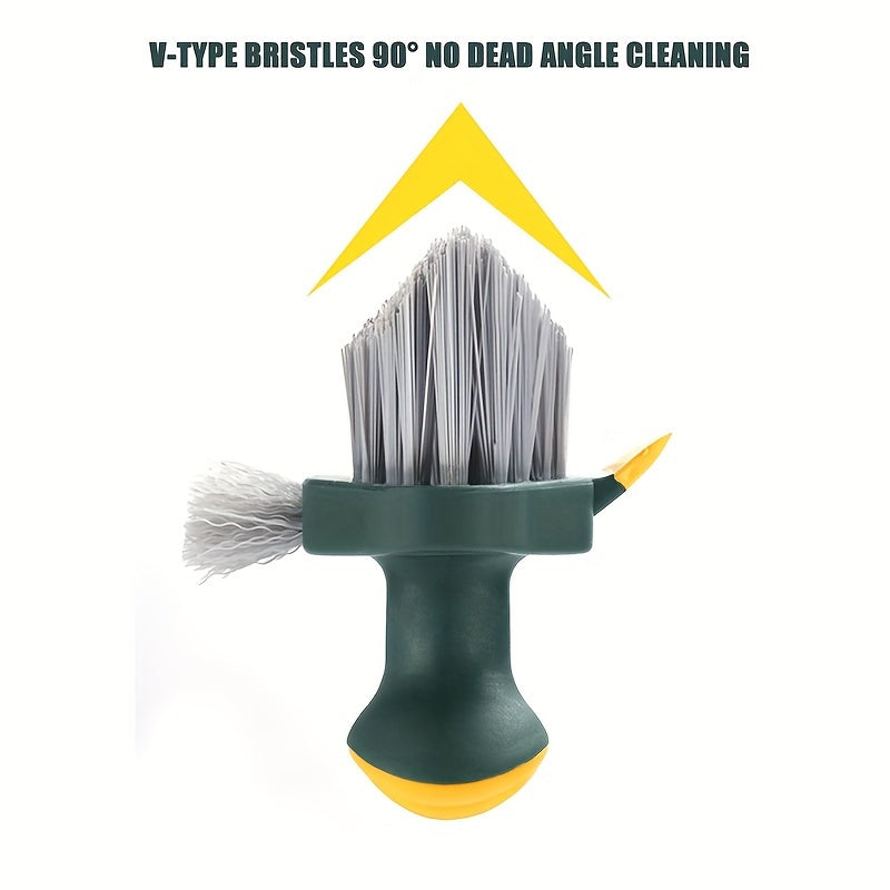 CLEANPRO - 2-in-1 Crevice & Floor Scrub Brush, Durable Plastic, Portable Design