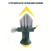 CLEANPRO - 2-in-1 Crevice & Floor Scrub Brush, Durable Plastic, Portable Design
