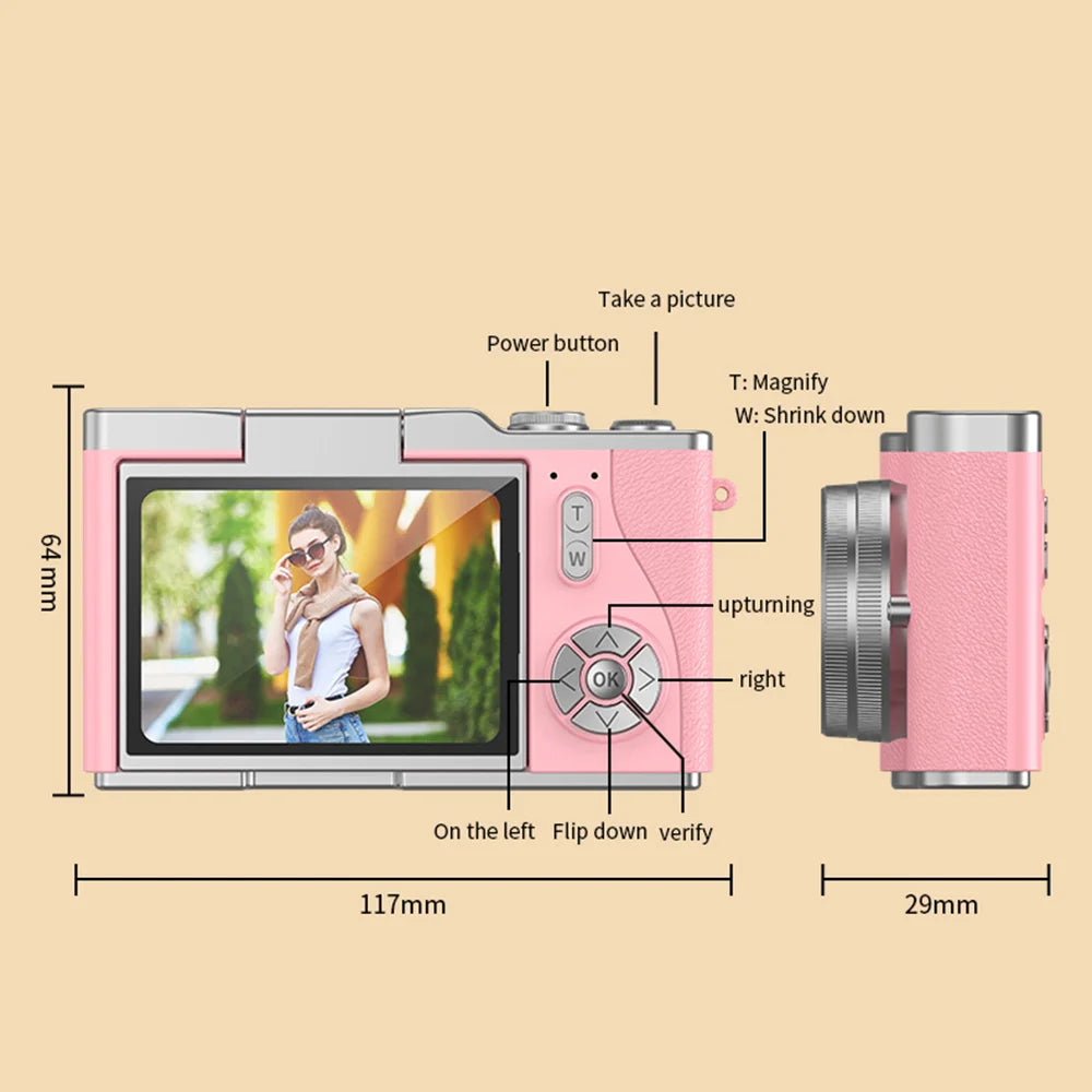 PIXELNOVA – 4K Digital Camera with Flip Screen and 48MP Clarity