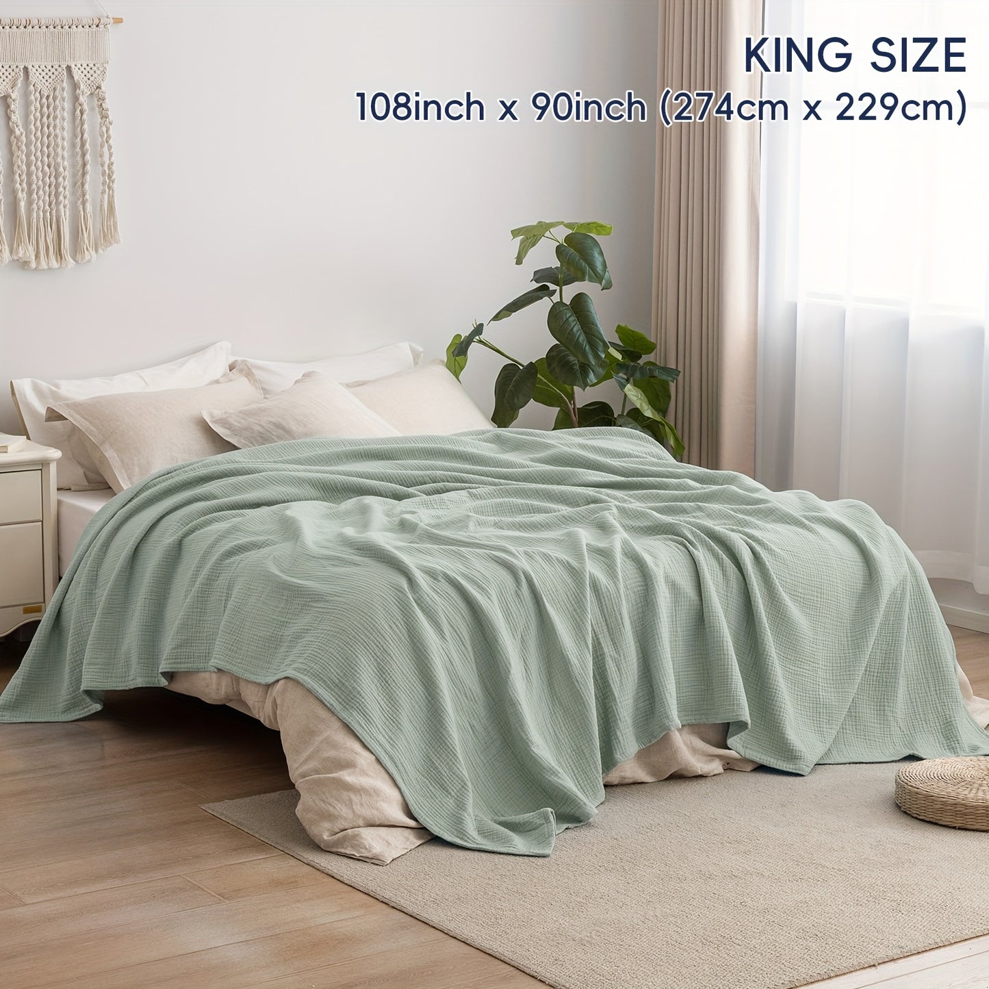 CLOUDSOFT - Ultra-Soft Cotton Blanket for Breathable Everyday Comfort