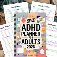 FOCUSVAULT – 2026 Exclusive ADHD Adult Planner Structured Daily & Weekly Productivity Journal