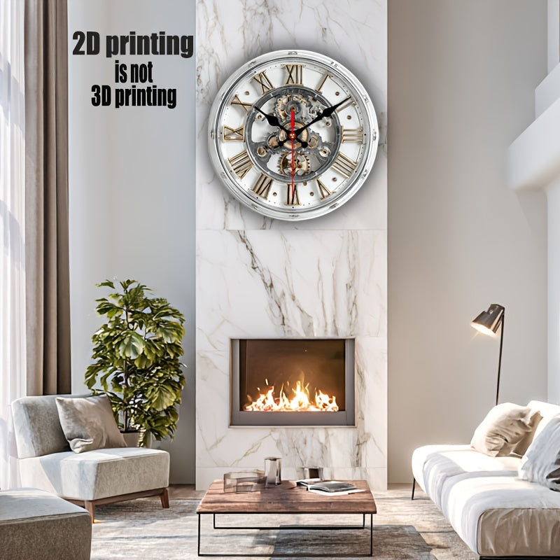 GEARWOOD CLOCK – Vintage Mechanical Wall Accent 2D Clock