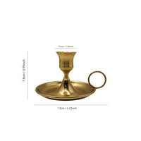 AURELIA GOLD – Elegant Golden Metal Candlestick